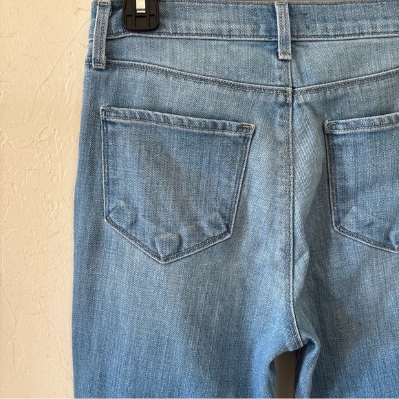 L’AGENCE Sada High Rise Cropped Straight Jeans Ashford Raw Hem Size 27 - Picture 6 of 7